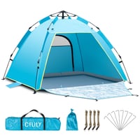 Cflity Pop-Up šator za plažu za 1-3 osobe, UV 50+ zaštita, 160x140x120 cm, s dvostrukim vratima, prenosivi šator za vrt, piknik i ribolov 1