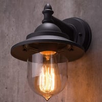 CGC Lighting Lantern Kültéri Fali Lámpa Fekete Vintage Retro Kert Terasz 1