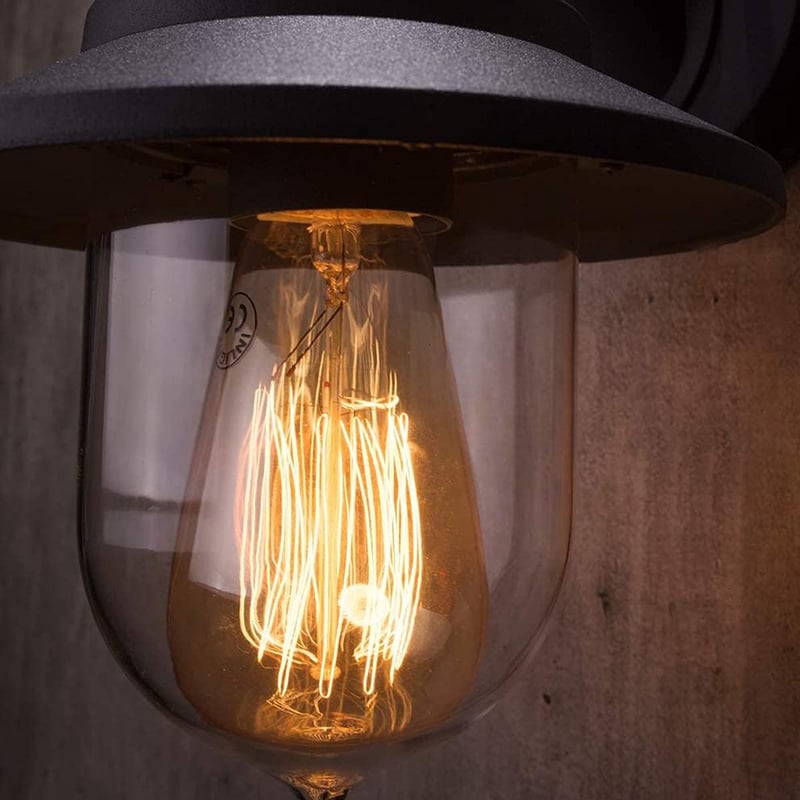 CGC Lighting Lantern Kültéri Fali Lámpa Fekete Vintage Retro Kert Terasz