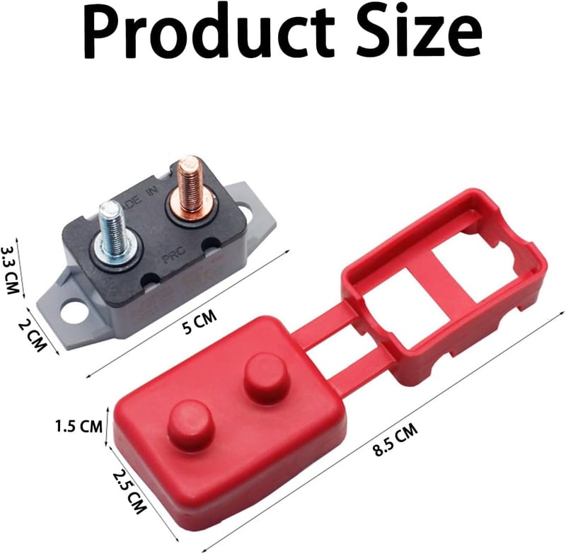 CGEAMDY 2db Automatikus Visszaállítású Áramvédő 12V-24V DC 30A