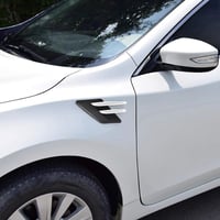 CGEAMDY 2db Légbeszívó Rács Dekoráció, Univerzális Turbó Motorháztető Szellőzőnyílás Fekete/Ezüst 6