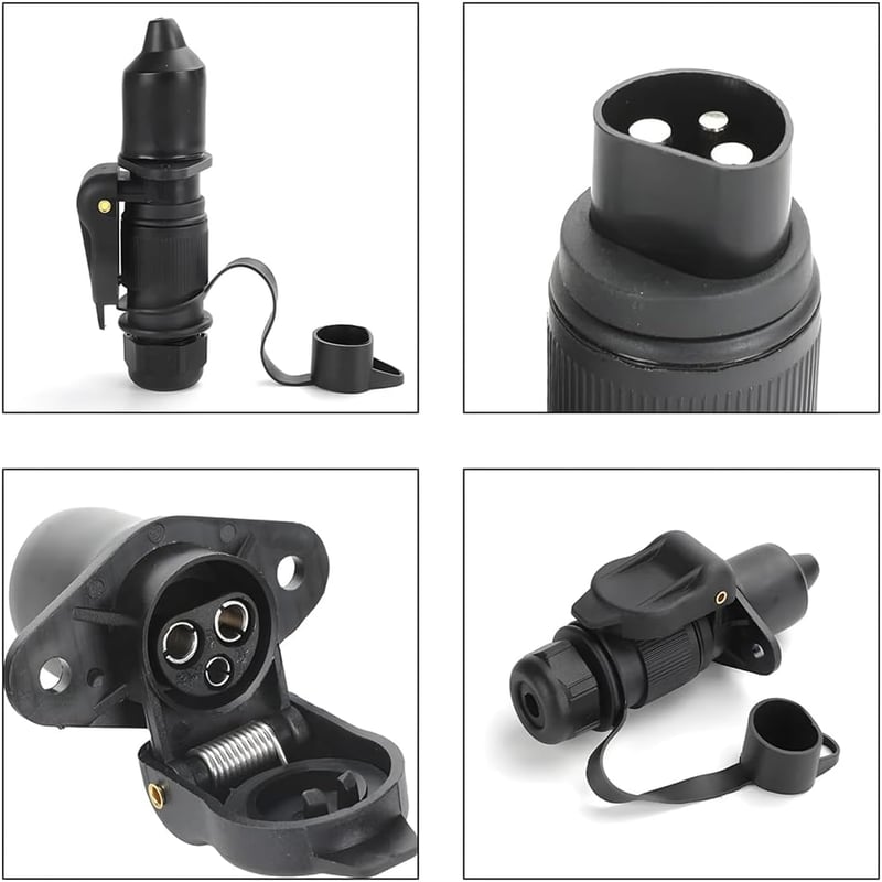 CGEAMDY 3 Pin 12V Autó Csatlakozó Vízálló Utánfutó Adapter Univerzális