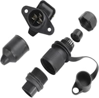 CGEAMDY 3 Pin 12V Autó Csatlakozó Vízálló Utánfutó Adapter Univerzális 6