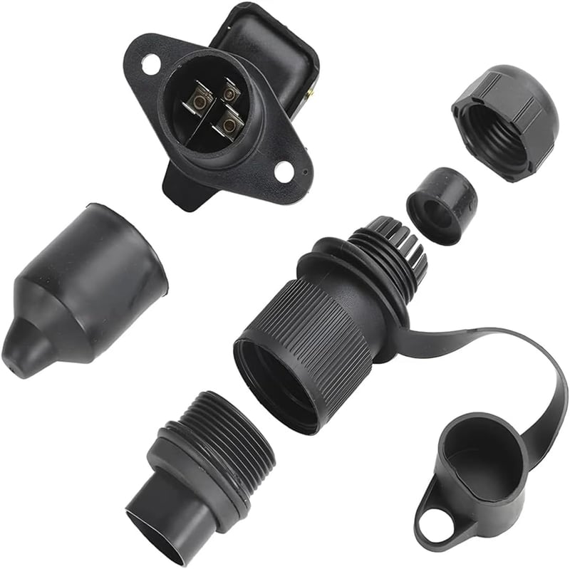 CGEAMDY 3 Pin 12V Autó Csatlakozó Vízálló Utánfutó Adapter Univerzális