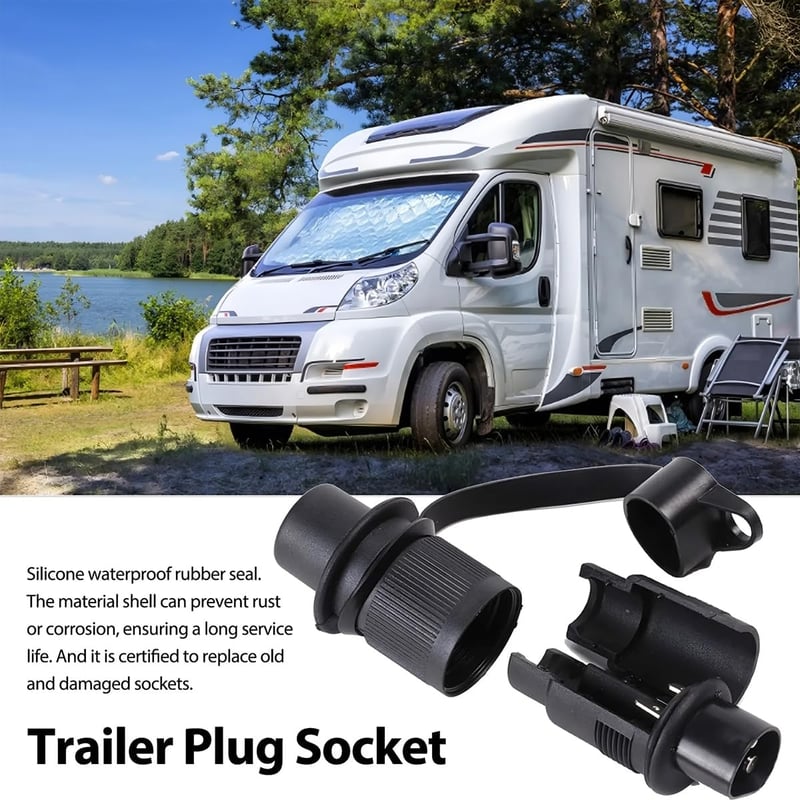 CGEAMDY 3 Pin 12V Autó Csatlakozó Vízálló Utánfutó Adapter Univerzális