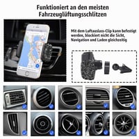 CGEAMDY Bling držiak na mobil do auta, otočný o 360 stupňov, s trblietavými kamienkami, držiak na smartfón pre ženy a dievčatá, čierny 3