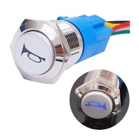 CGEAMDY LED vodootporna tipkalo sklopka s trenutnim kontaktom - 16 mm 1