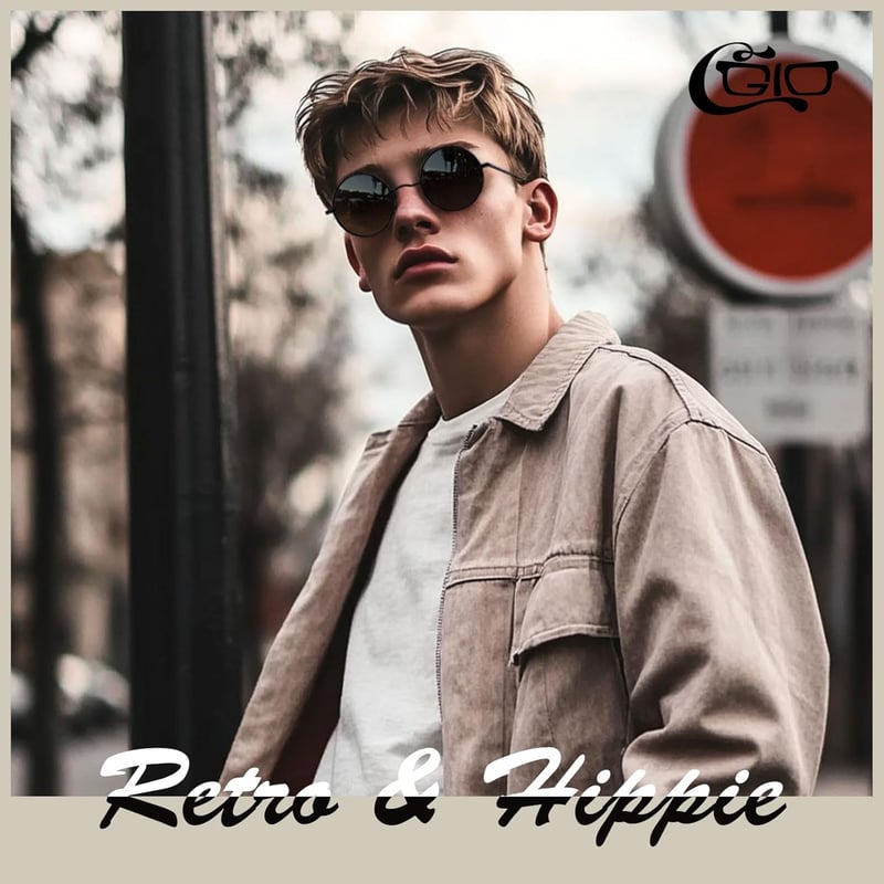 CGID E01 Retro Vintage Polarizált Napszemüveg Kerek Fém Kerettel Unisex