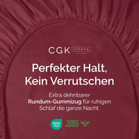 CGK Unlimited Bordó Gumis Lepedő 135x190 cm - Mikroszálas Ágynemű 30 cm Magas Matracokhoz - Puha, Gyűrődésálló és Légáteresztő Lepedő 2