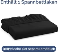 CGK Unlimited Fekete Gumis Lepedő 140x200 cm - Mikroszálas Ágynemű 30 cm Magas Matracokhoz - Puha, Gyűrődésmentes, Légáteresztő Lepedő 4