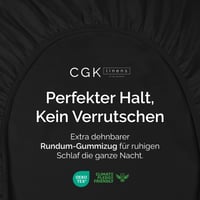 CGK Unlimited Fekete Gumis Lepedő 140x200 cm - Mikroszálas Ágynemű 30 cm Magas Matracokhoz - Puha, Gyűrődésmentes, Légáteresztő Lepedő 2