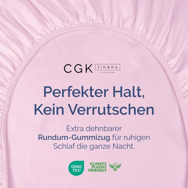 CGK Unlimited Gumis Lepedő 120x200 cm - Extra Mély, 40 cm-es Matracokhoz - Puha Mikroszálas Anyag - Gyűrődésmentes, Színtartó - Oeko-Tex - V