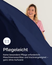 CGK Unlimited Napínacie prestieradlo 120x200 cm, námornícka modrá – z mikrovlákna, pre 40 cm vysoké matrace a boxspringové postele – mäkké, nekrčivé 7