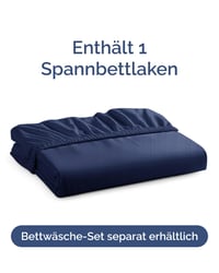 CGK Unlimited Napínacie prestieradlo 120x200 cm, námornícka modrá – z mikrovlákna, pre 40 cm vysoké matrace a boxspringové postele – mäkké, nekrčivé 4