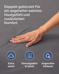 CGK Unlimited Napínacia plachta 180x200 cm tmavosivá – posteľná plachta z mikrovlákna pre matrace a boxspring postele do výšky 40 cm – nekrčivá, stálofarebná 5