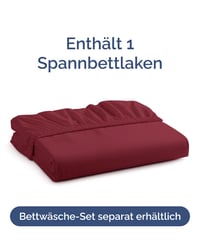 CGK Unlimited Napínacie prestieradlo 200x200 cm Bordovo-červené - Mikrovlákno na kontinentálnu posteľ pre výšku matraca do 40 cm, nekrčivé, Oeko-Tex 4