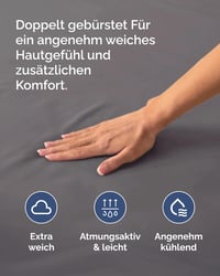 CGK Unlimited Napínacie prestieradlo 200x200 cm tmavosivé - Prestieradlo z mikrovlákna na matrace a kontinentálne postele do výšky 30 cm - Nežehlivé 5