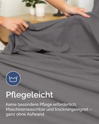 CGK Unlimited Napínacie prestieradlo 200x200 cm tmavosivé - Prestieradlo z mikrovlákna na matrace a kontinentálne postele do výšky 30 cm - Nežehlivé 7