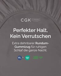 CGK Unlimited Napínacie prestieradlo 200x200 cm tmavosivé - Prestieradlo z mikrovlákna na matrace a kontinentálne postele do výšky 30 cm - Nežehlivé 2