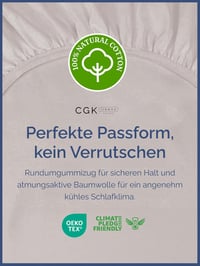 CGK Unlimited Gumis Lepedő 90x190 cm - 30 cm Mély, 400 Szálas Pamut Szatén - Légáteresztő, Puha, Tartós - Oeko-Tex Tanúsított Prémium Ágynem 2