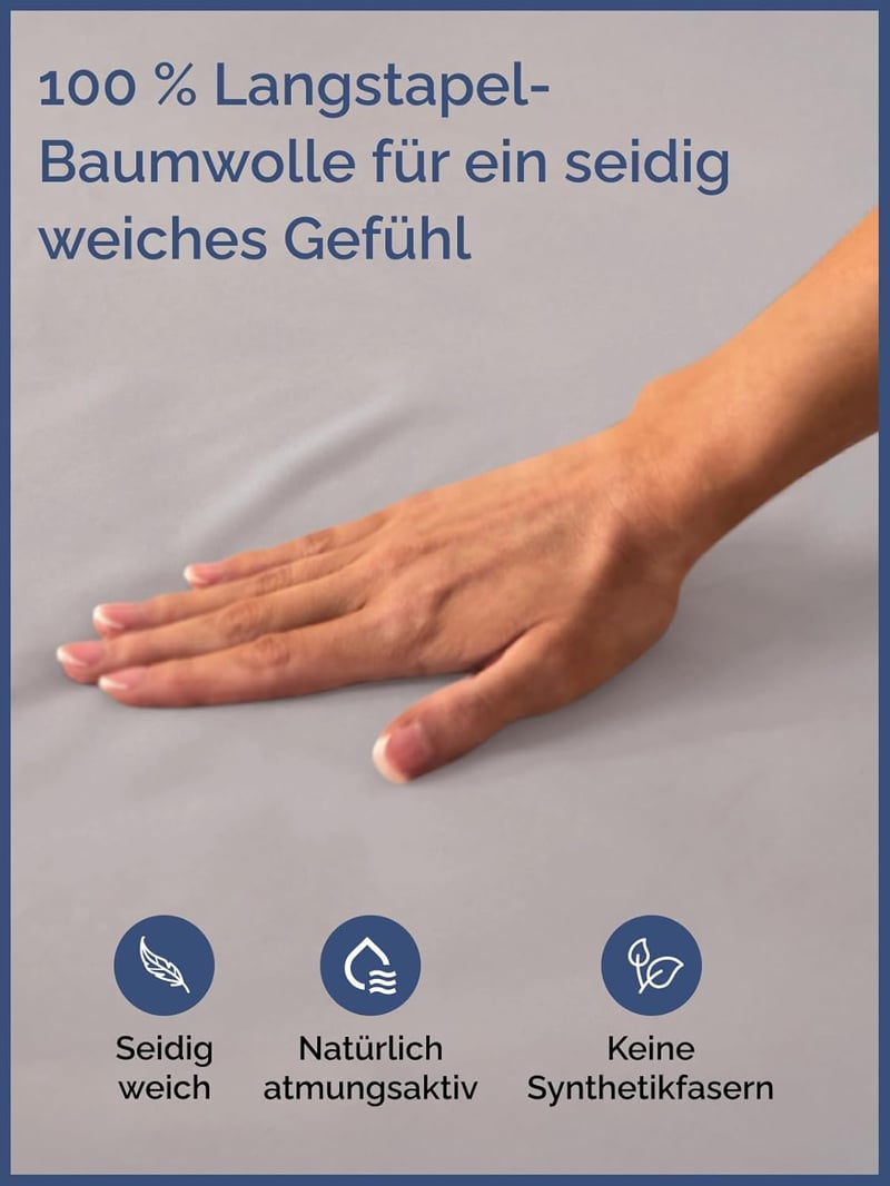 CGK Unlimited Gumis Lepedő 90x190 cm - 30 cm Mély, 400 Szálas Pamut Szatén - Légáteresztő, Puha, Tartós - Oeko-Tex Tanúsított Prémium Ágynem