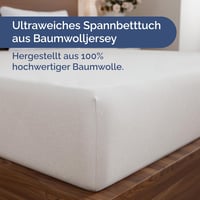 CGK Unlimited Jersey Gumis Lepedő 180x200 cm - 100% Pamut, Légáteresztő, Fehér - 30 cm Magas Matracokhoz - Oeko-Tex Tanúsítvánnyal

AI: I've 2