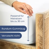 CGK Unlimited Jersey Gumis Lepedő 180x200 cm - 100% Pamut, Légáteresztő, Fehér - 30 cm Magas Matracokhoz - Oeko-Tex Tanúsítvánnyal

AI: I've 7