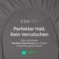 CGK Unlimited Lepedő 180x200 cm Sötétszürke - Mikroszálas Gumis Lepedő 30 cm Magas Matracokhoz - Puha, Gyűrődésmentes, Légáteresztő Ágynemű 2