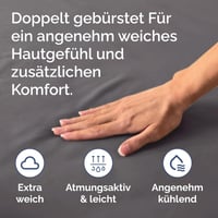CGK Unlimited Lepedő 180x200 cm Sötétszürke - Mikroszálas Gumis Lepedő 30 cm Magas Matracokhoz - Puha, Gyűrődésmentes, Légáteresztő Ágynemű 5