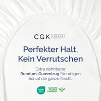 CGK Unlimited Fehér Gumis Lepedő 100x200 cm - Extra Mély, 40 cm-es Matracokhoz - Puha Mikroszálas Anyag - Gyűrődésmentes, Tartós Színű - Oek 2