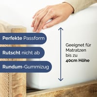 CGK Unlimited Fehér Gumis Lepedő 100x200 cm - Extra Mély, 40 cm-es Matracokhoz - Puha Mikroszálas Anyag - Gyűrődésmentes, Tartós Színű - Oek 3