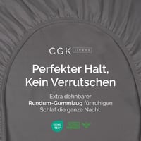 CGK Unlimited Gumis Lepedő 120x200 cm - Extra Mély, 40 cm Magas Matracokhoz - Puha Mikroszálas Anyag - Gyűrődésmentes, Színtartó - Oeko-Tex  2