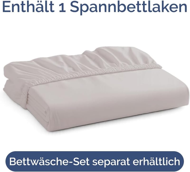 CGK Unlimited Mikroszálas Lepedő 140x200 cm - Világosszürke Gumis Lepedő 30 cm Magas Matracokhoz, Puha, Gyűrődésálló és Légáteresztő Ágynemű