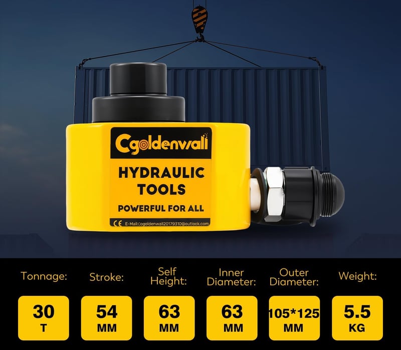 CGOLDENWALL 10T Hidraulikus Henger 26mm Lökethosszú Könnyű Professzionális
