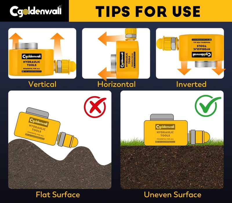 CGOLDENWALL 20T Hidraulikus Emelőhenger CP-180 Pumpával - 14mm Löket, 58mm Magasság, Ipari Használatra Épületekhez és Hidakhoz