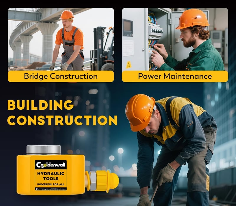 CGOLDENWALL 20T Hidraulikus Emelőhenger CP-180 Pumpával - 14mm Löket, 58mm Magasság, Ipari Használatra Épületekhez és Hidakhoz