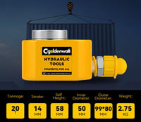 CGOLDENWALL 20T Hidraulikus Emelőhenger CP-180 Pumpával - 14mm Löket, 58mm Magasság, Ipari Használatra Épületekhez és Hidakhoz 2
