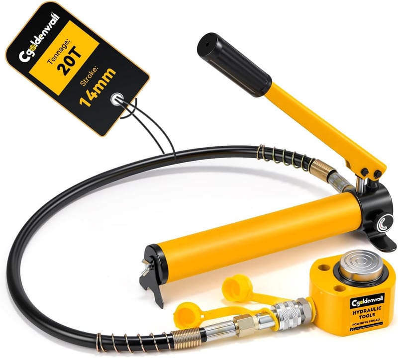 CGOLDENWALL 20T Hidraulikus Emelőhenger CP-180 Pumpával - 14mm Löket, 58mm Magasság, Ipari Használatra Épületekhez és Hidakhoz