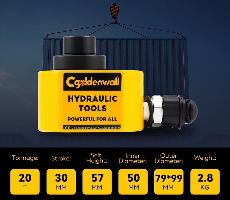 CGOLDENWALL 20T hidraulikus munkahenger CP-180 hidraulikus szivattyúval, két részes vékony könnyűsúly