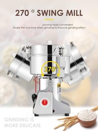 CGOLDENWALL 700g Elektromos Daráló - Rozsdamentes Acél Fűszer, Kávé és Gyógynövény Őrlő, 28000 RPM, 2400W Motor, Időzítővel 2