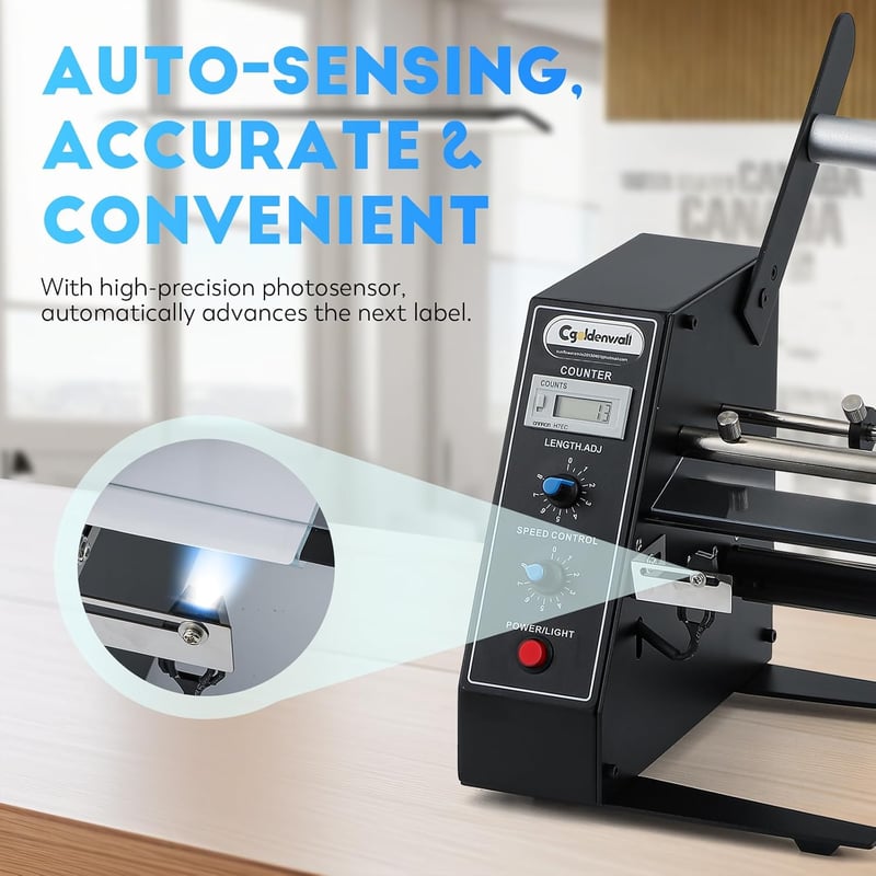 CGOLDENWALL AL-1150D Automata Címkeleválasztó Gép 12W Professzionális Etikett Szeparátor