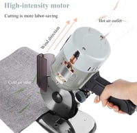 CGOLDENWALL YJ-125A Elektromos Ipari Szövetvágó 125mm Pengével - Textil Bőr Papír Vágógép 40mm Vágási Vastagság Pótpengével 5