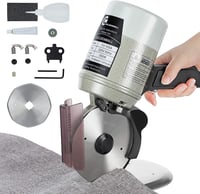 CGOLDENWALL YJ-125A Elektromos Ipari Szövetvágó 125mm Pengével - Textil Bőr Papír Vágógép 40mm Vágási Vastagság Pótpengével 1