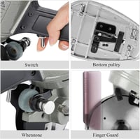 CGOLDENWALL YJ-125A Elektromos Ipari Szövetvágó 125mm Pengével - Textil Bőr Papír Vágógép 40mm Vágási Vastagság Pótpengével 4