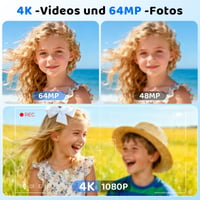 Digitálny fotoaparát CHAKEYAKE 4K 64MP s 32GB kartou, 2,4-palcovým LCD displejom, 18x digitálnym zoomom, automatickým zaostrovaním, stabilizáciou obrazu, čierny 2