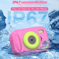 Vodotesný detský fotoaparát CHAKEYAKE 1080P IP67, s 32 GB kartou, 2,4-palcovým displejom, 10-násobným priblížením, hračka k bazénu a na pláž, darček pre deti od 3 do 12 rokov 2