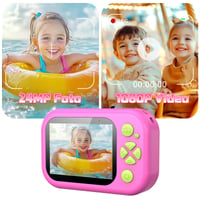 Vodotesný detský fotoaparát CHAKEYAKE 1080P IP67, s 32 GB kartou, 2,4-palcovým displejom, 10-násobným priblížením, hračka k bazénu a na pláž, darček pre deti od 3 do 12 rokov 5