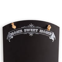 Chalkboards UK Sweet Home čierna drevená kriedová tabuľa na poznámky do kuchyne so špagátom, poličkou a kriedou, 60 x 26,5 x 1 cm 2