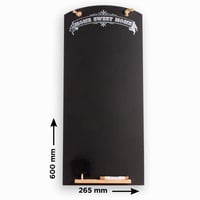 Chalkboards UK Sweet Home čierna drevená kriedová tabuľa na poznámky do kuchyne so špagátom, poličkou a kriedou, 60 x 26,5 x 1 cm 7