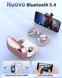 Bluetooth 5.4 športové slúchadlá, HiFi stereo, 50-hodinová výdrž batérie, potlačenie hluku CVC 8.0, rýchle nabíjanie cez USB-C, vodoodolnosť IP7, na behanie a do fitka 2